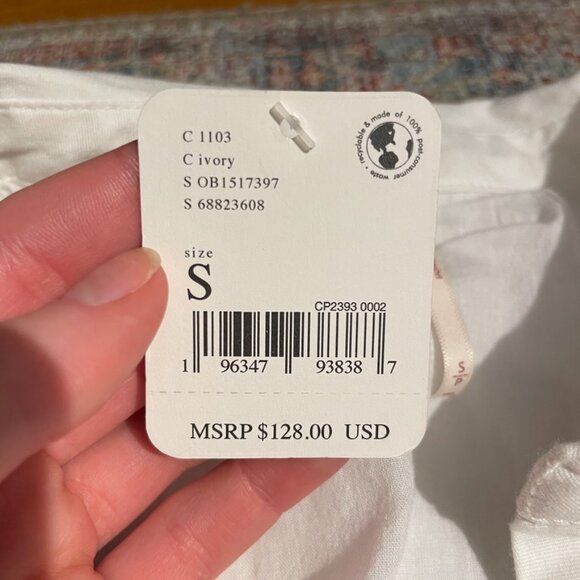 Free People Thea Mini Dress in Ivory S - Picture 8 of 12